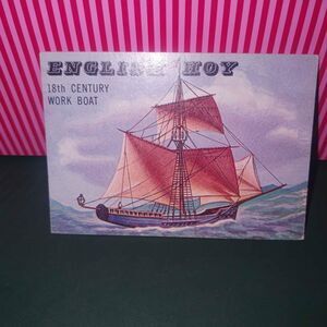 1955 Topps Rails and Sails English Hoy -18th Century Work Boat #163 Trading Card